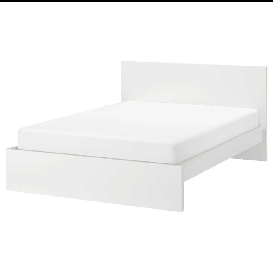 Cama casal completa com estrado de ripas e colchão 1,40m x 2,00m