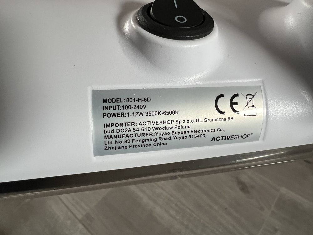 Lampa warsztatowa ELEGANTE 801 H 6D z podstawką
