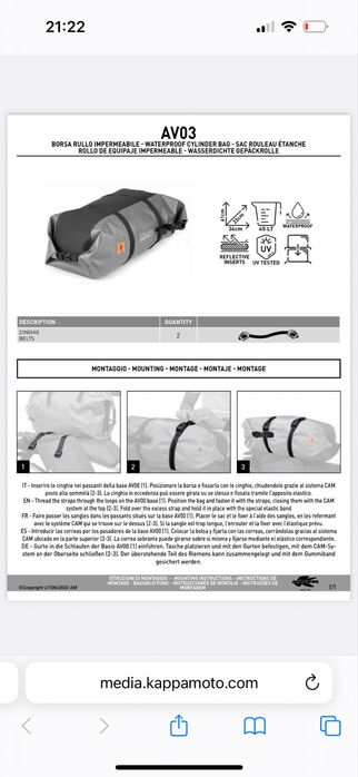 Bolsa/ saco de selim robusta 45L novo