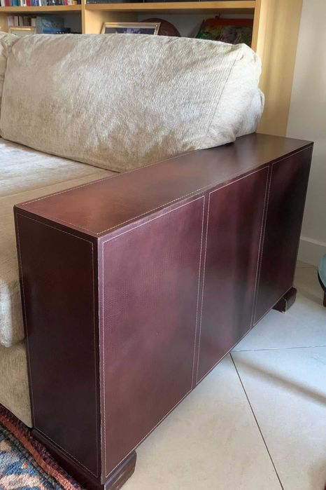 Conjunto Sofas (2 e 3 lugares) tecido e couro bom estado (com oferta)
