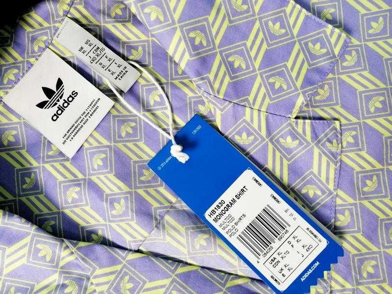 Хлопковая рубашка шведка adidas Originals