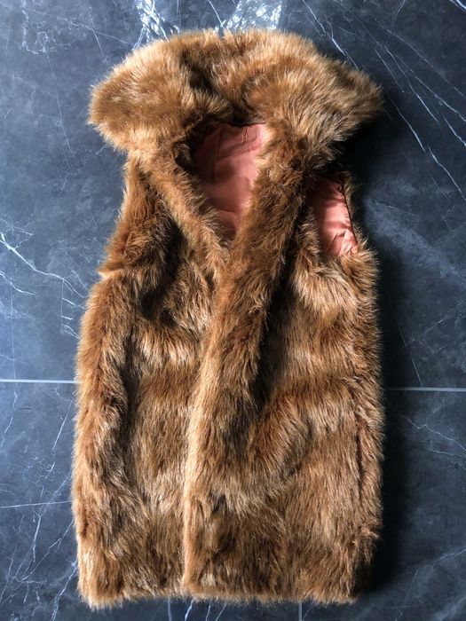 Handmade kamizelka ze sztucznego futra futro blogerska S/M 36/38 NOWA