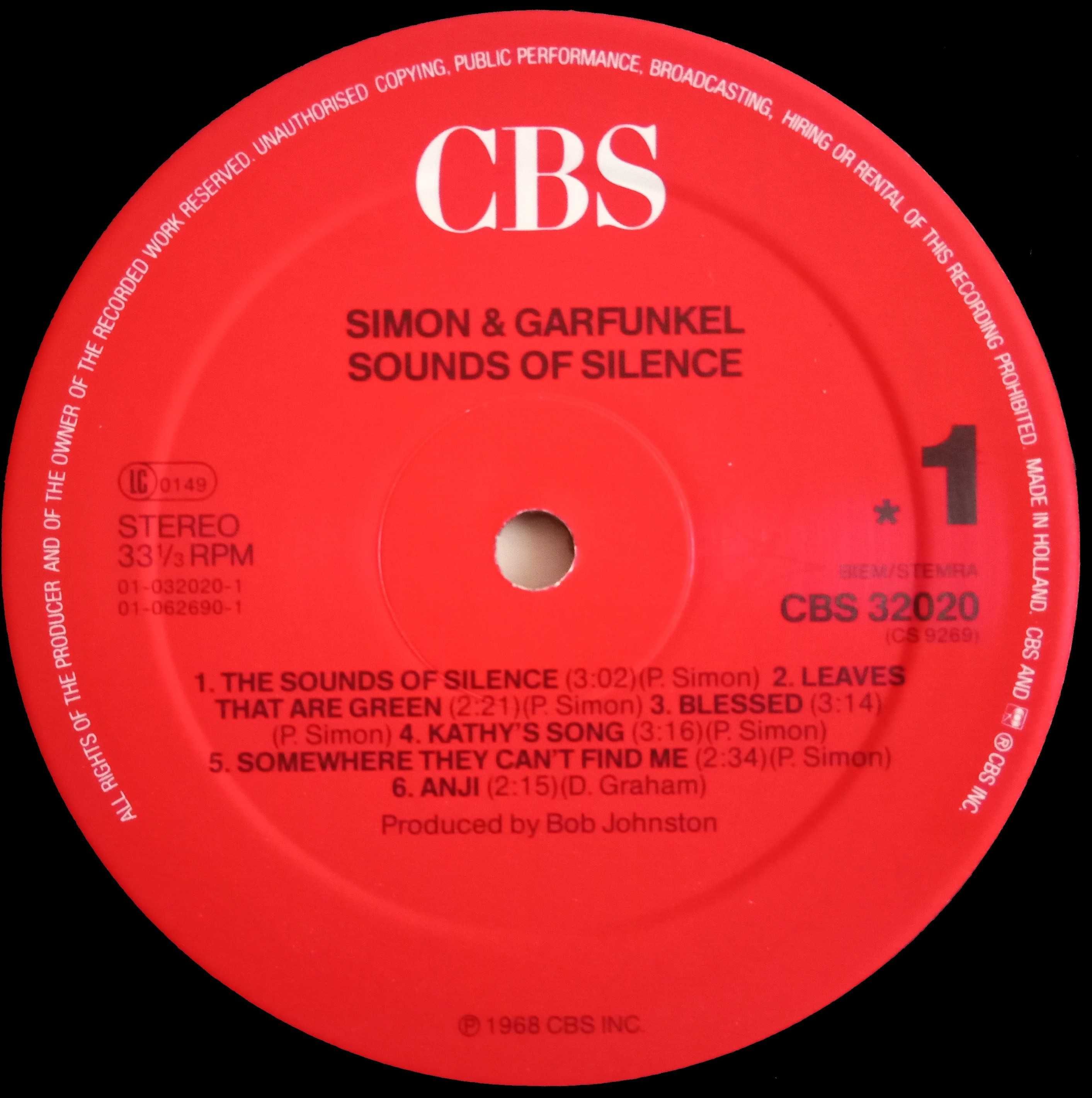 Simon & Garfunkel	- - - - -	Sounds Of Silence	- - - - -	LP