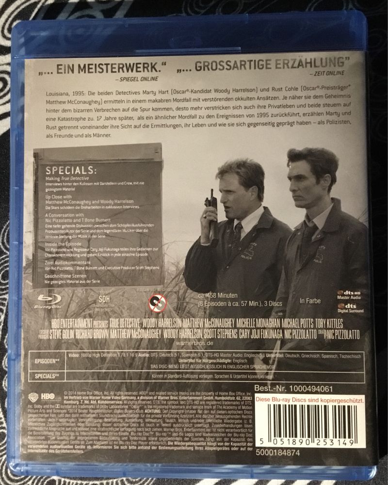 True detective primeira e segunda temporada Blu ray