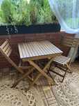 Stolik z krzeslami meble balkon taras komlet ogrodowy