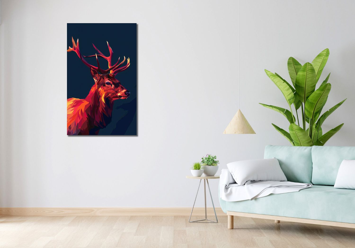 Obraz 60x100cm Jeleń w Geometrii
