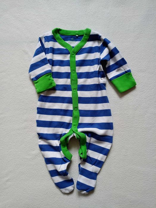 Pajac pajacyk piżama paski Next 0-3 msc