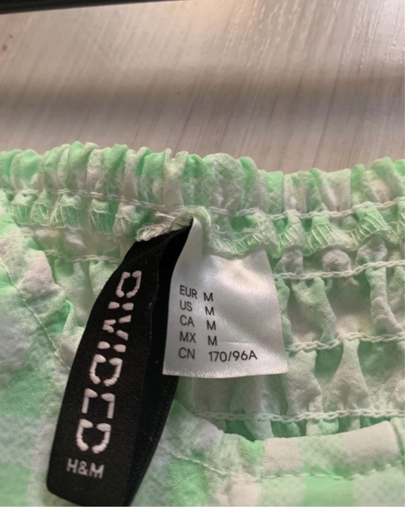 jasna sukienka w kratkę H&M M