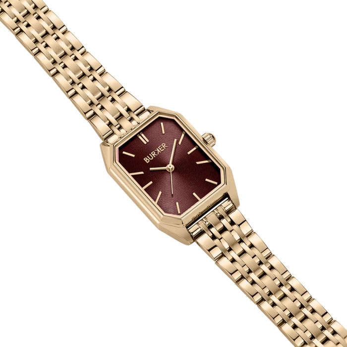 Isabell Gold Burgundy