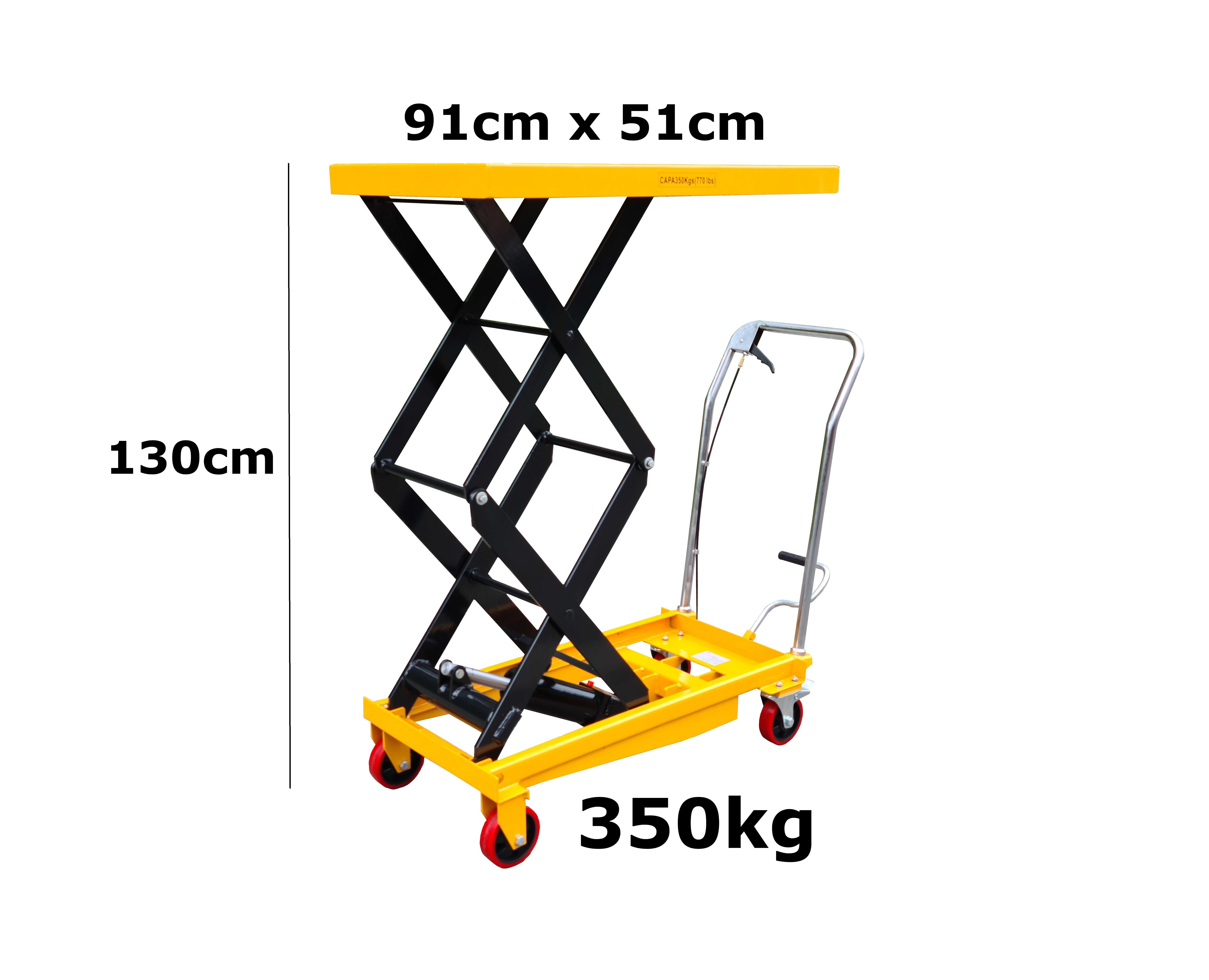 Wózek nożycowy platformowy mobilny stół podnośny hydrauliczny 350kg
