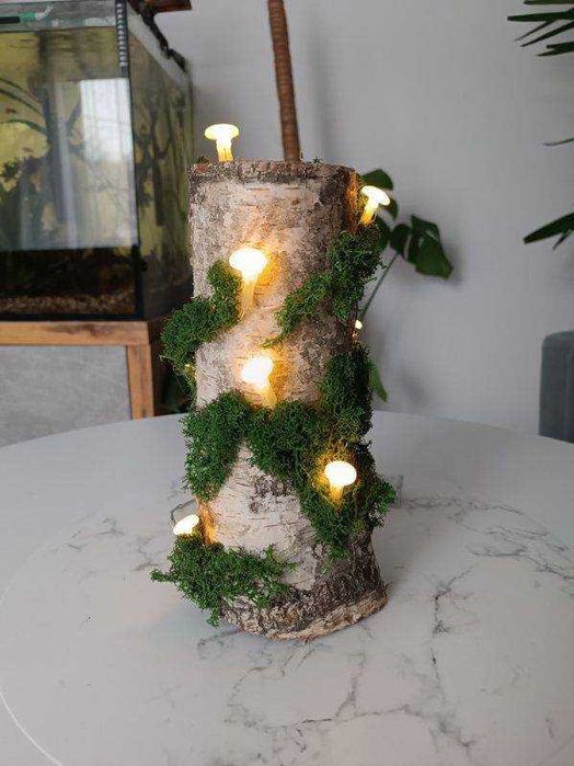 Lampka "Leśna Magia" – Naturalny Blask w Twoim Mieszkaniu