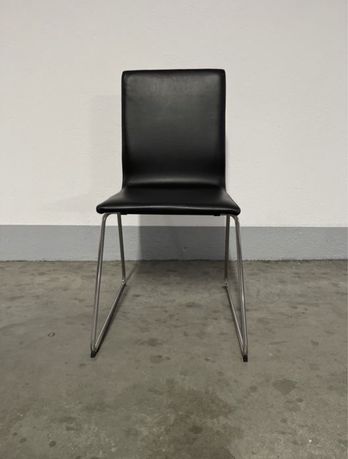 IKEA czarne krzesło tapicerowane VOLFGANG biuro jadalnia gabinet nowe