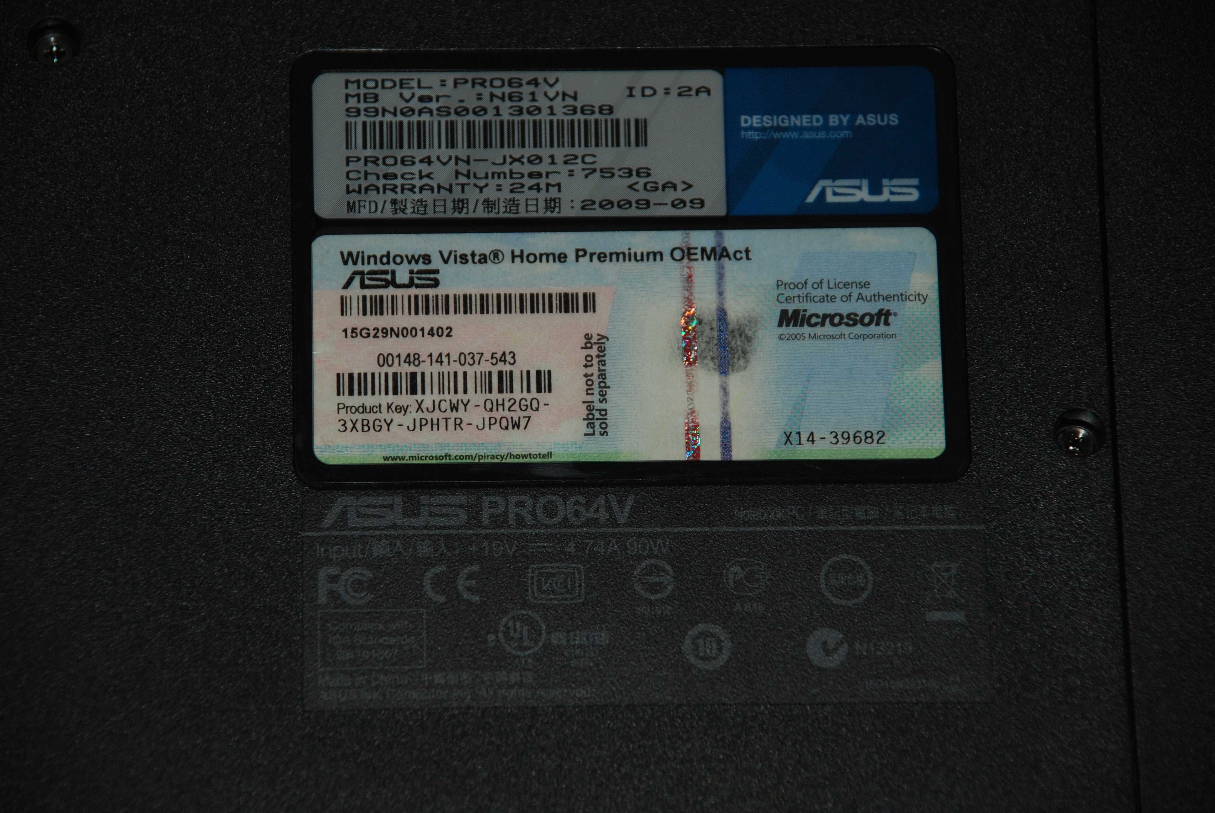 Ноутбук asus pro 64