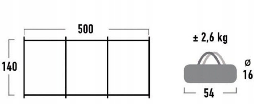 Parawan High Peak Mistral  500x500x140 cm