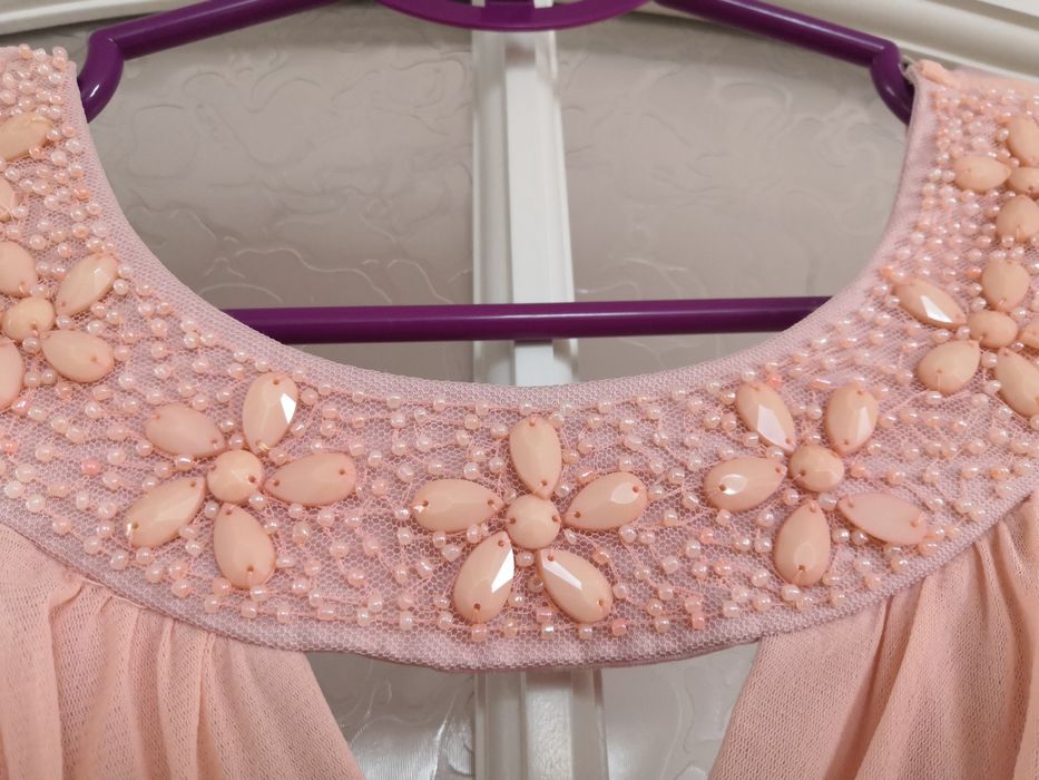 Sukienka długa maxi na wesele uroczystość dla swiadkowej