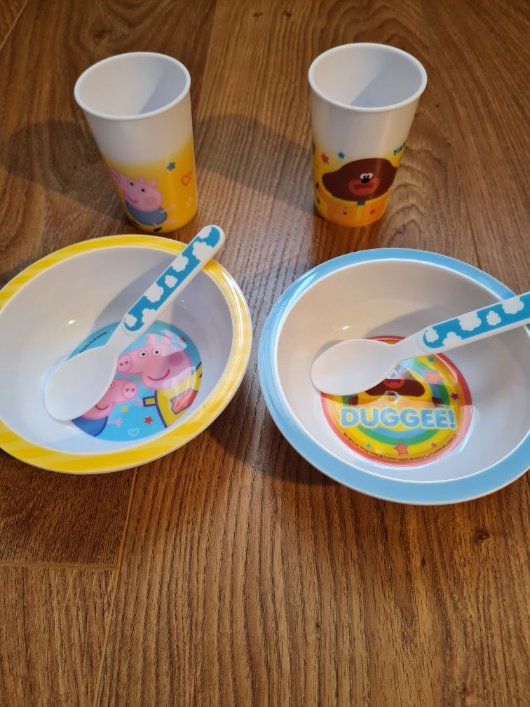 Tesco Детская посуда (тарелка+стакан+ложка)