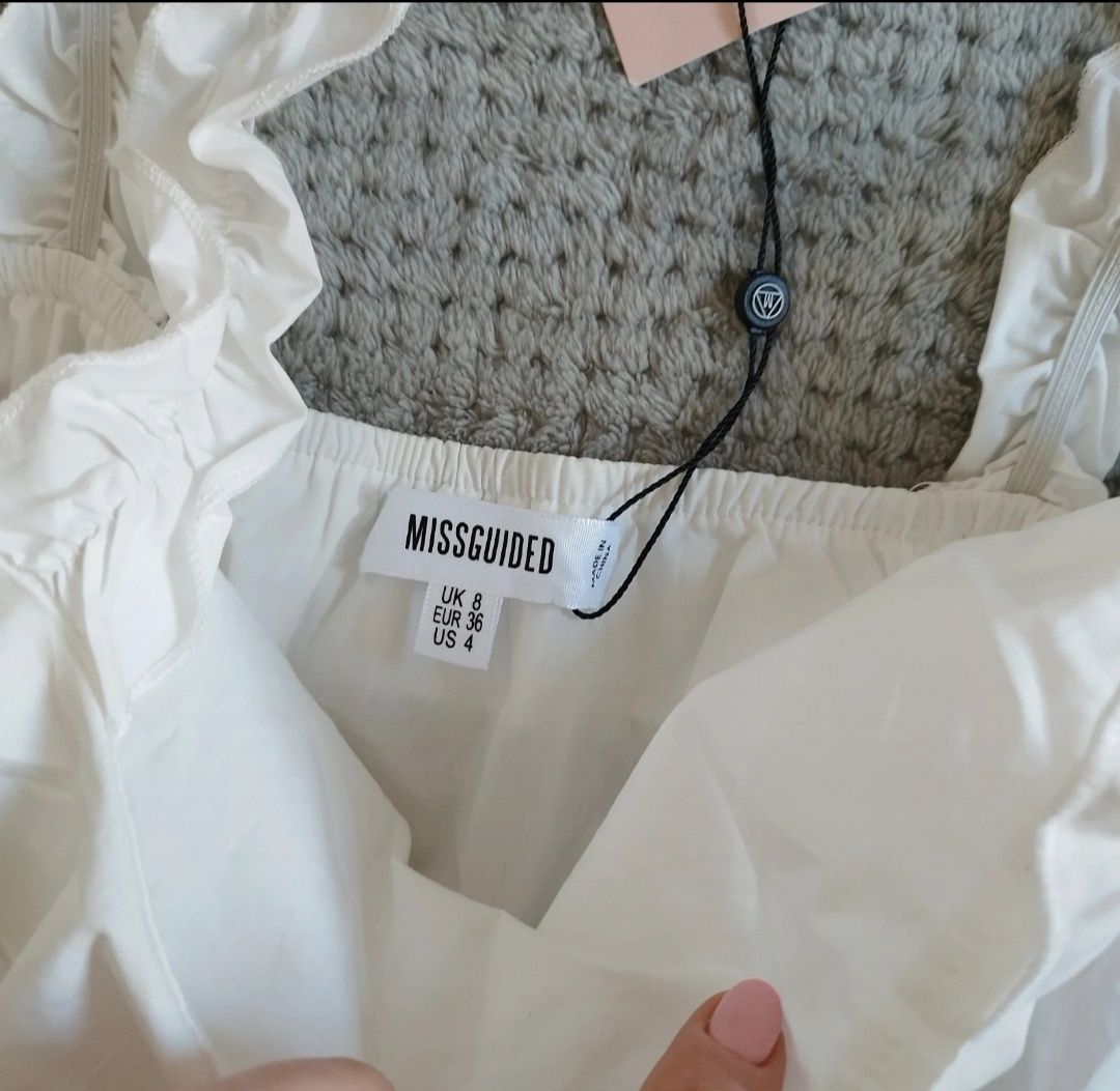 Bluza damska Hiszpanka falbanka Missguided 36