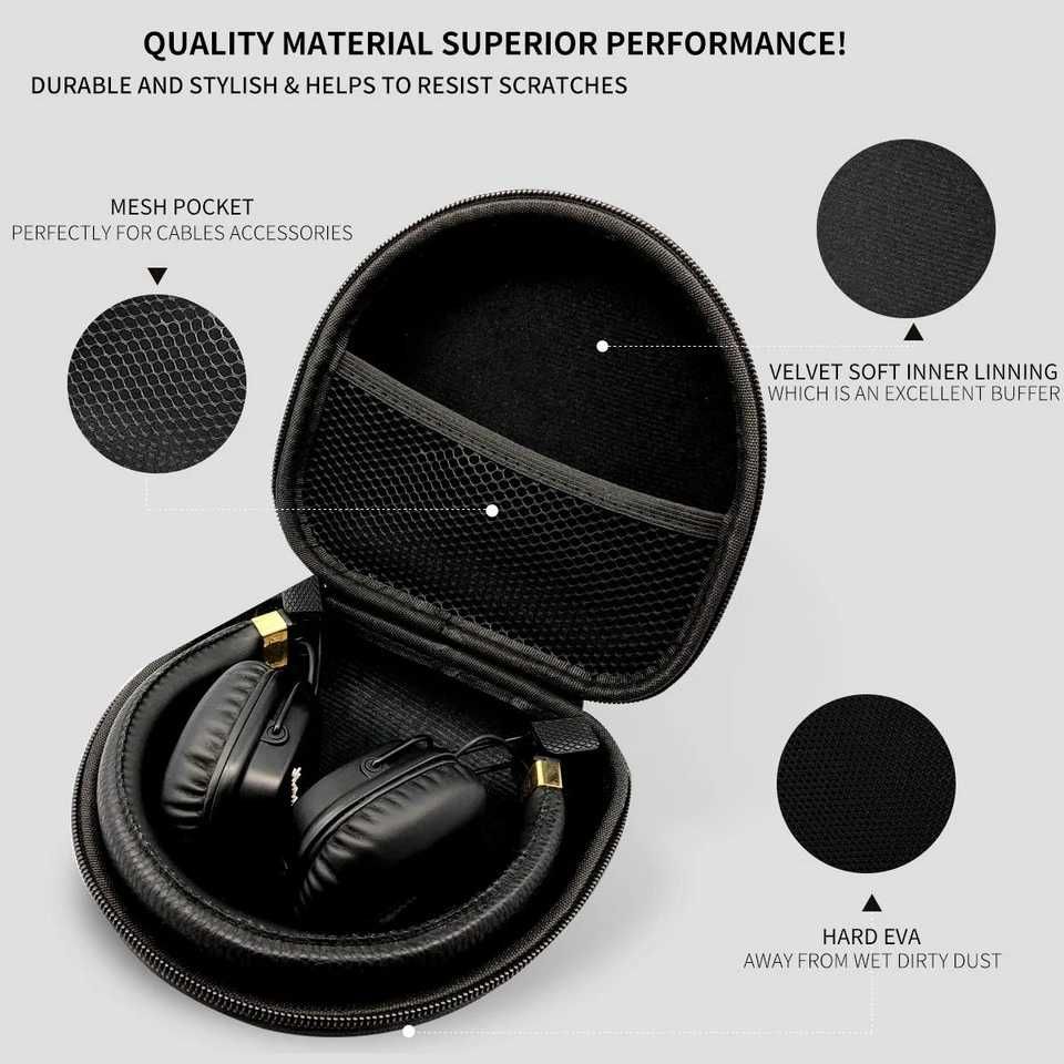 Футляр для навушників з написом Marshall