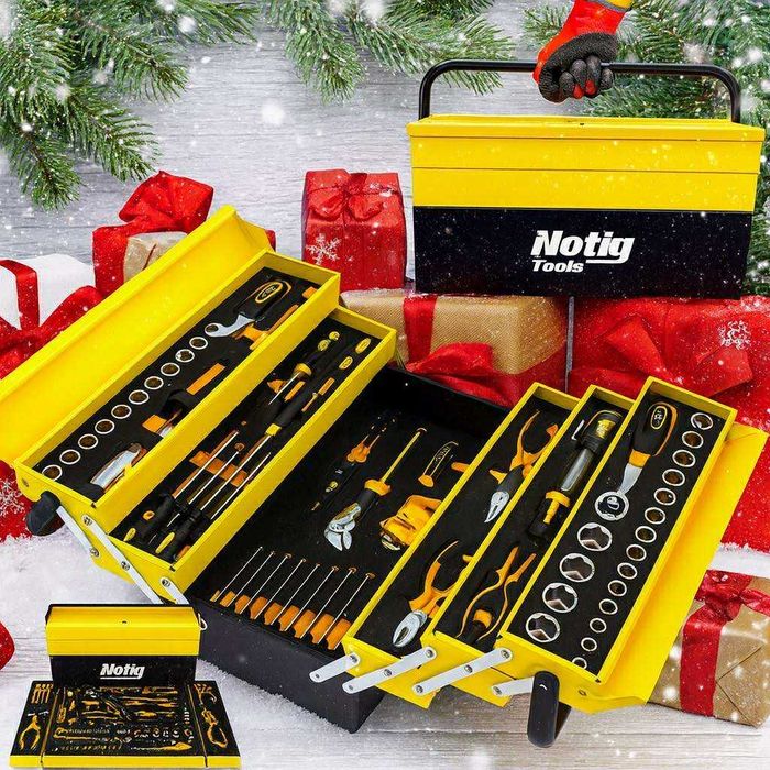 ZESTAW Narzędzi Kluczy Walizka Narzędziowa 86szt.Rozkładana Skrzynka