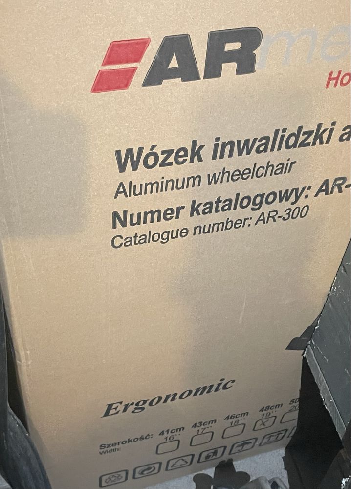 Wózek inwalidzki ARmedical AR-300 NOWY