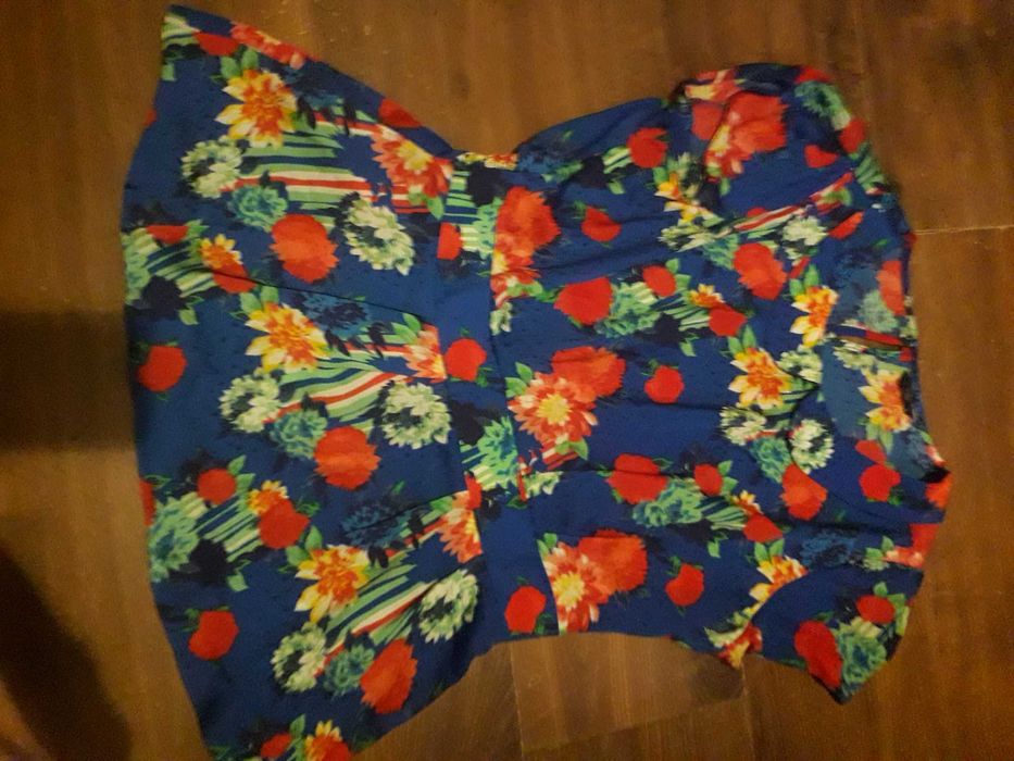 sukienka letnia w kolorowe kwiatki