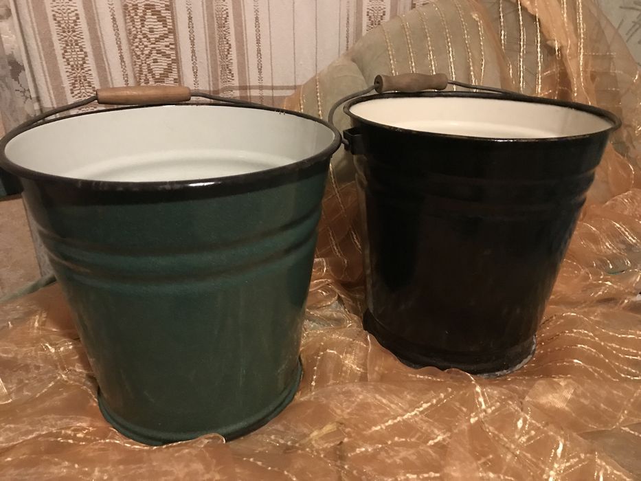 Балія оцинкована велика часів СССР / миски алюмінієві великі / відра