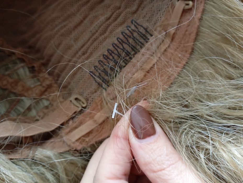 Peruka blond pasemka loki 75cm Amor GZ