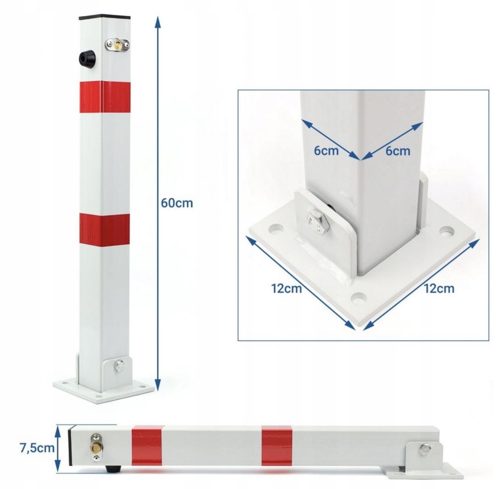 Słupek blokada parkingowa na klucz