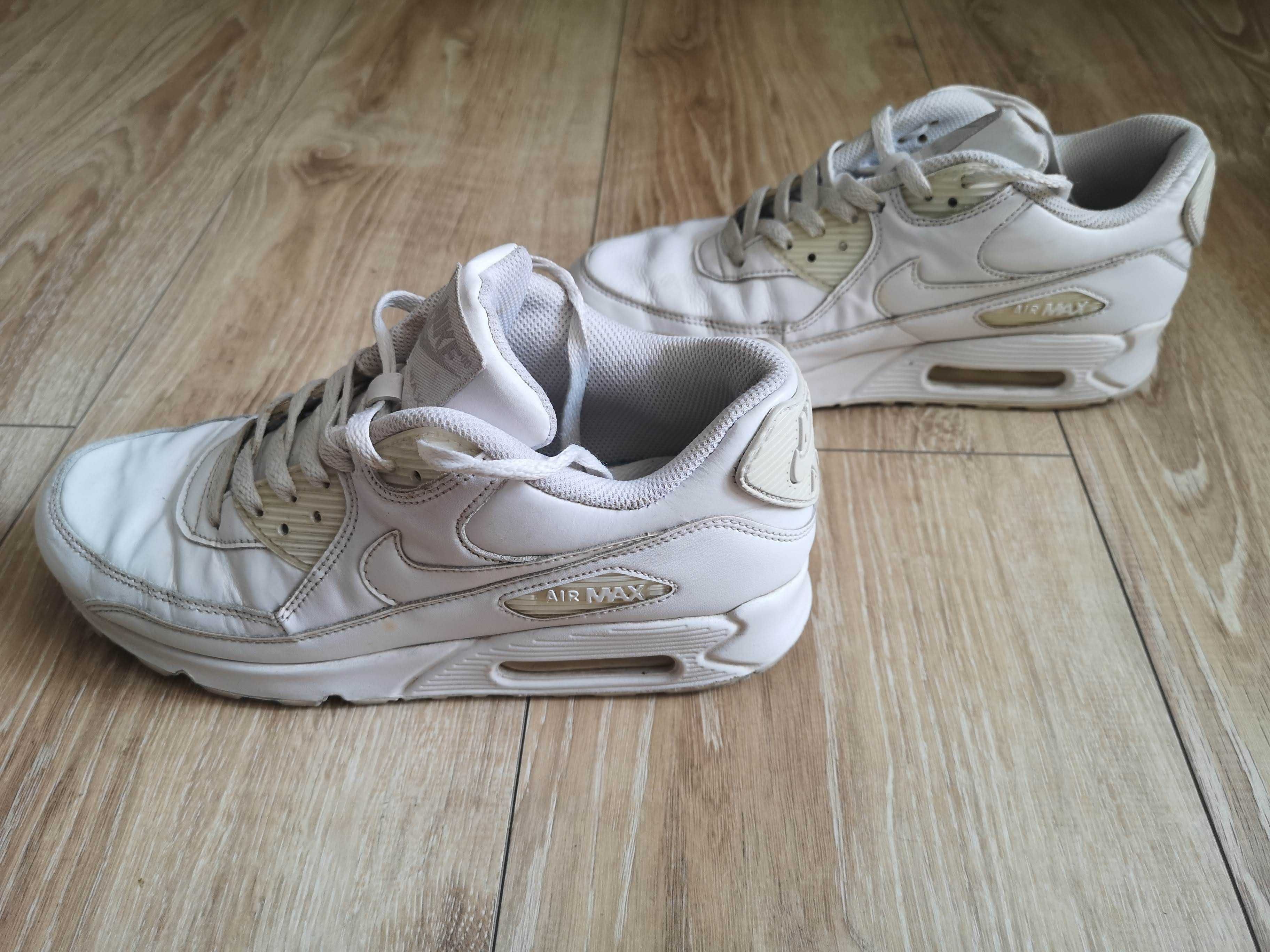 Nike AIR MAX 90 leather white białe 40.5 7.5