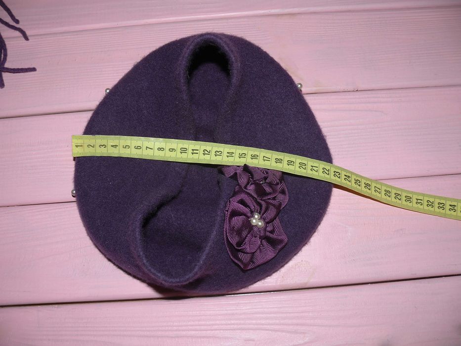 Комплект Берет и шарф,  100% шерсть+шелк Малбери, р. 55-56