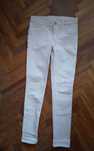 Białe jeansy 140 H&M rurki skinny spodnie
