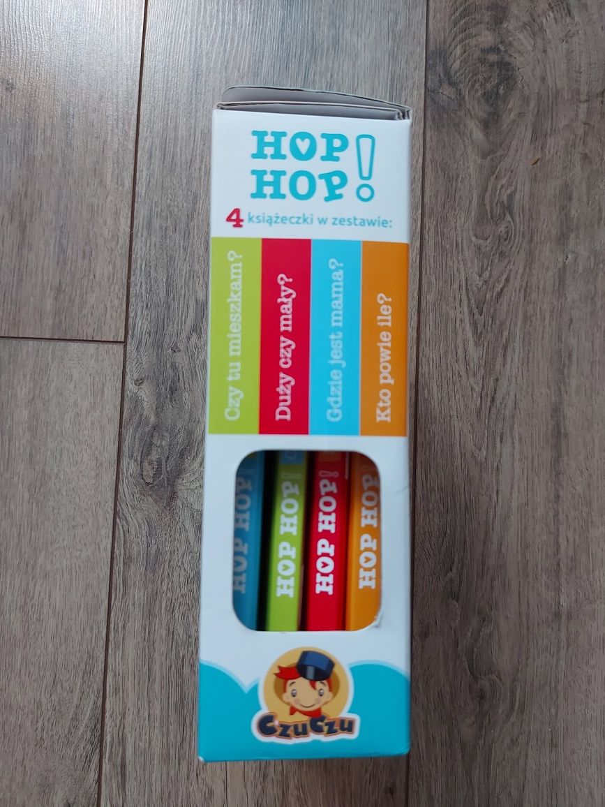 Nowe 4 książeczki edukacyjne Hop Hop 1+