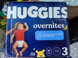 Підгузники Huggies overnites 3 66 шт. США.