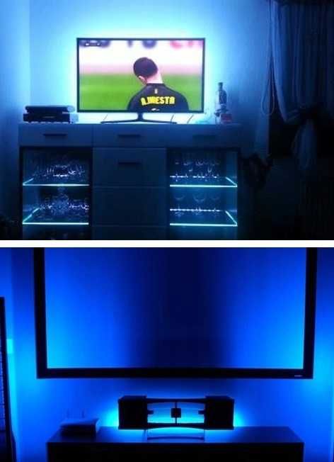 Taśma LED USB 5V podświetlenie mebli TV 1m Blue * Video-Play Wejherowo
