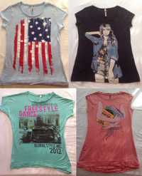 T-shirts / camisolas de manga curta - várias marcas S, M e L