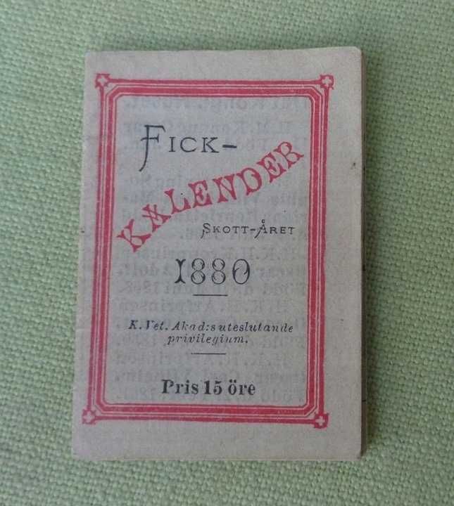 Ciekawy kolekcjonerski kieszonkowy kalendarzyk z roku 1880-zobacz