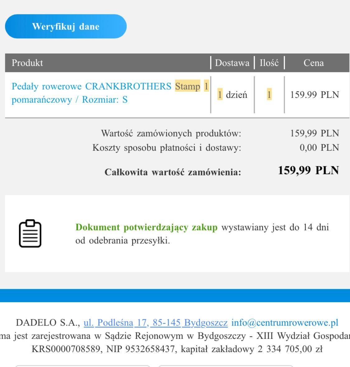 Pedały rowerowe CRANKBROTHERS Stamp 1 Pomarańczowy Rozmiar S