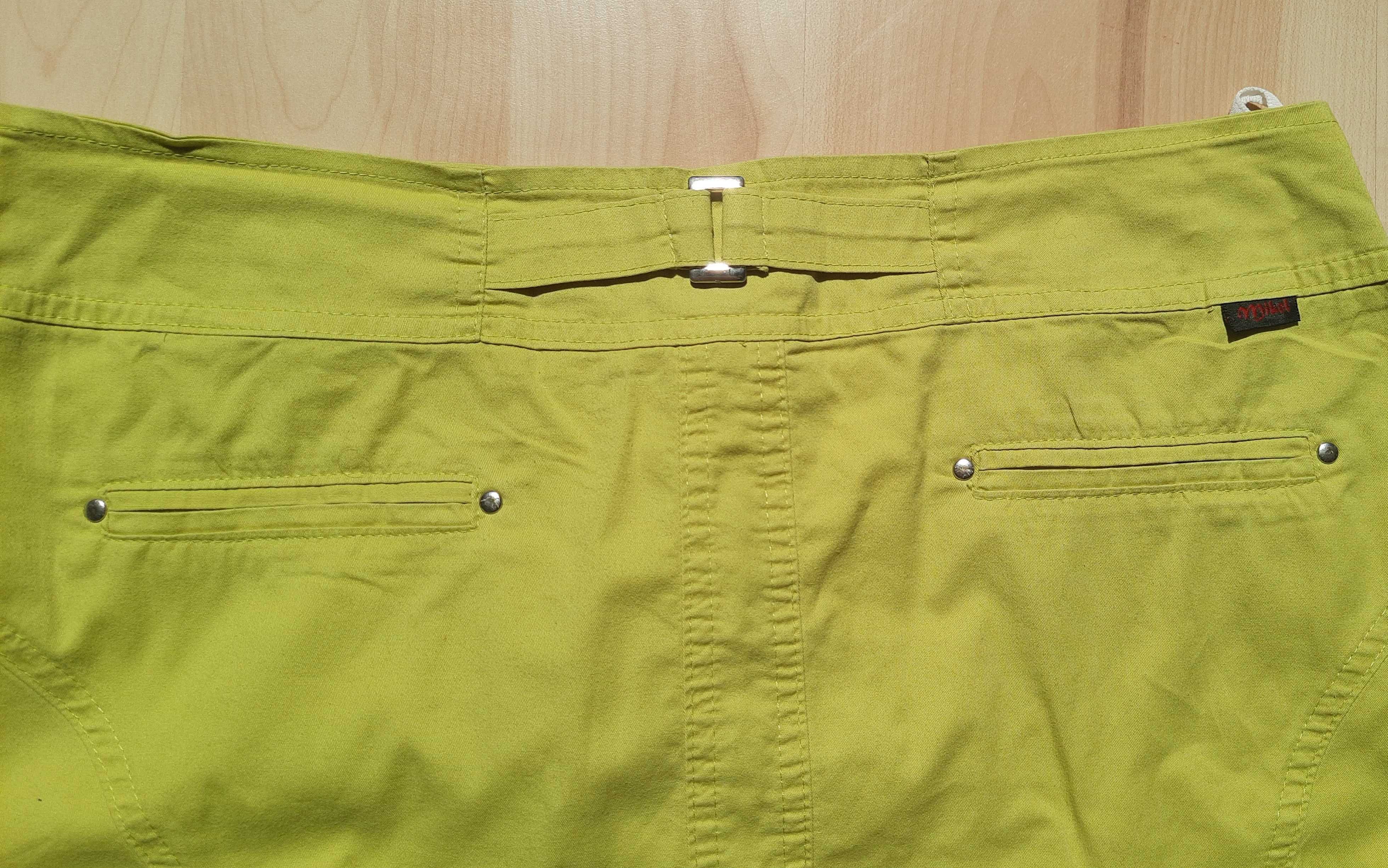 Letnia spódnica z cienkiej bawełny R 42 kolor limonka