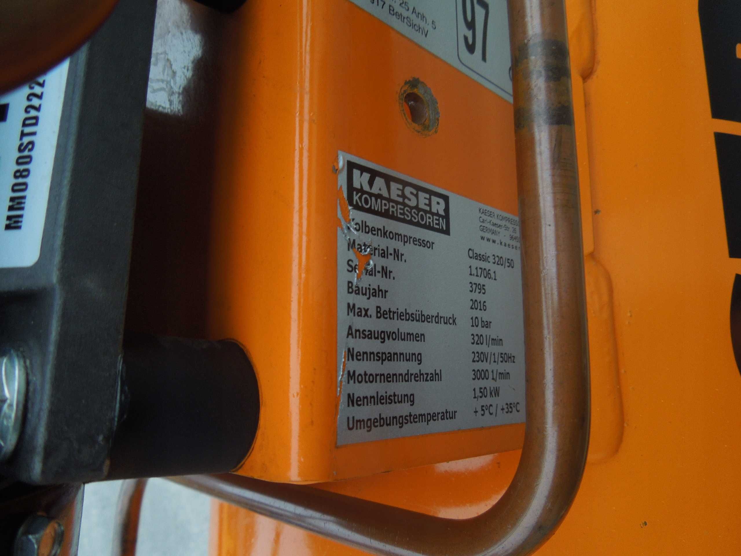 Sprężarka tłokowa budowlana Kaeser 1,5 kw