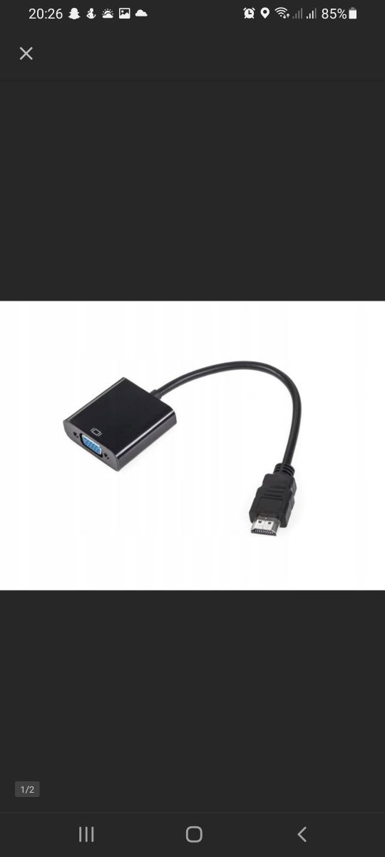 Kabel adapter  HDMI do VGA można konsole pod monitor podłączyć