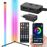 Lampa Stojąca Podłogowa Narożnikowa Rgb Led Nocna Aplikacja 1M