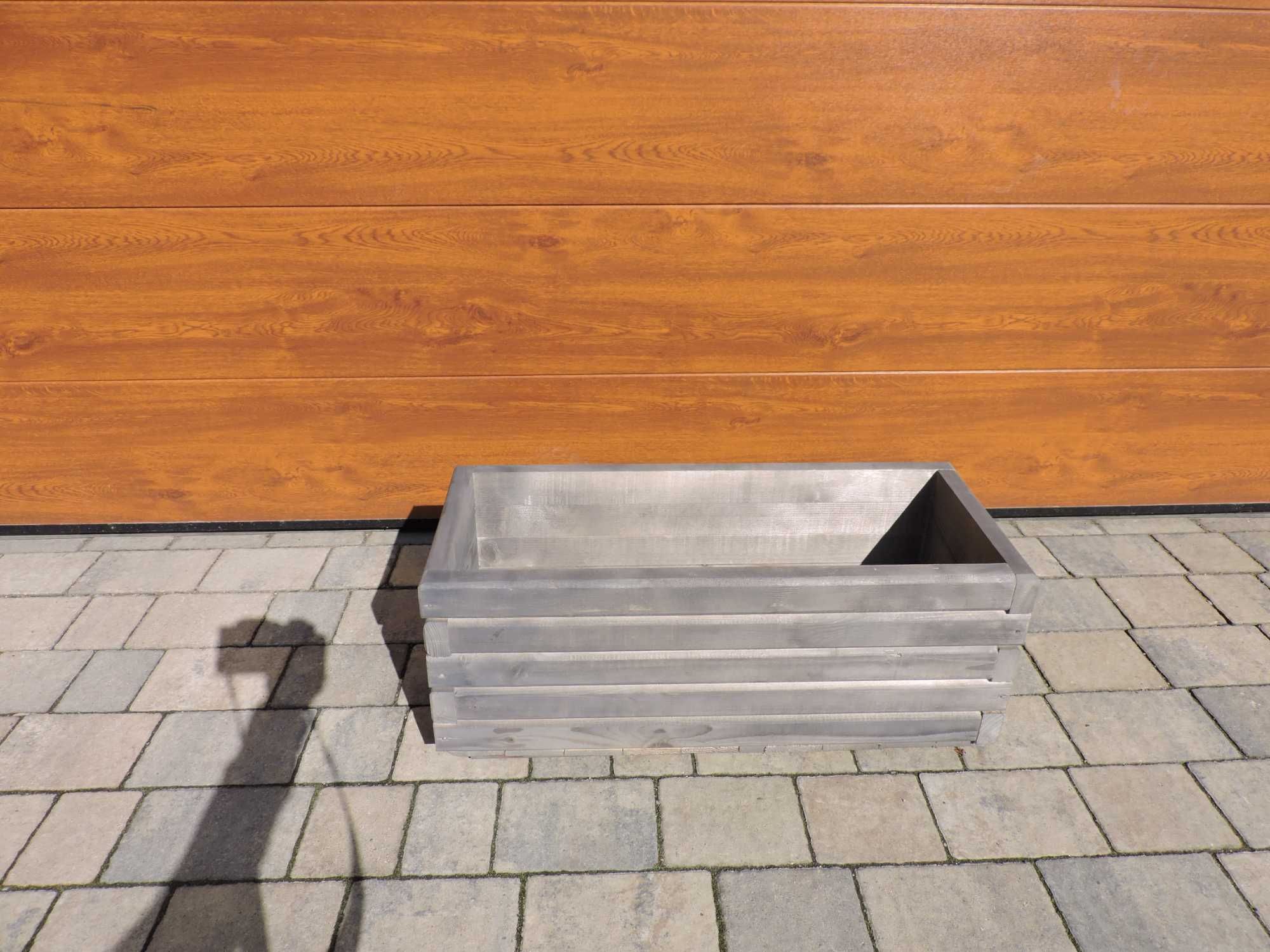 Donica z Drewna Duża Solidna Na Balkon Taras Warzywa Kwiaty termiczna