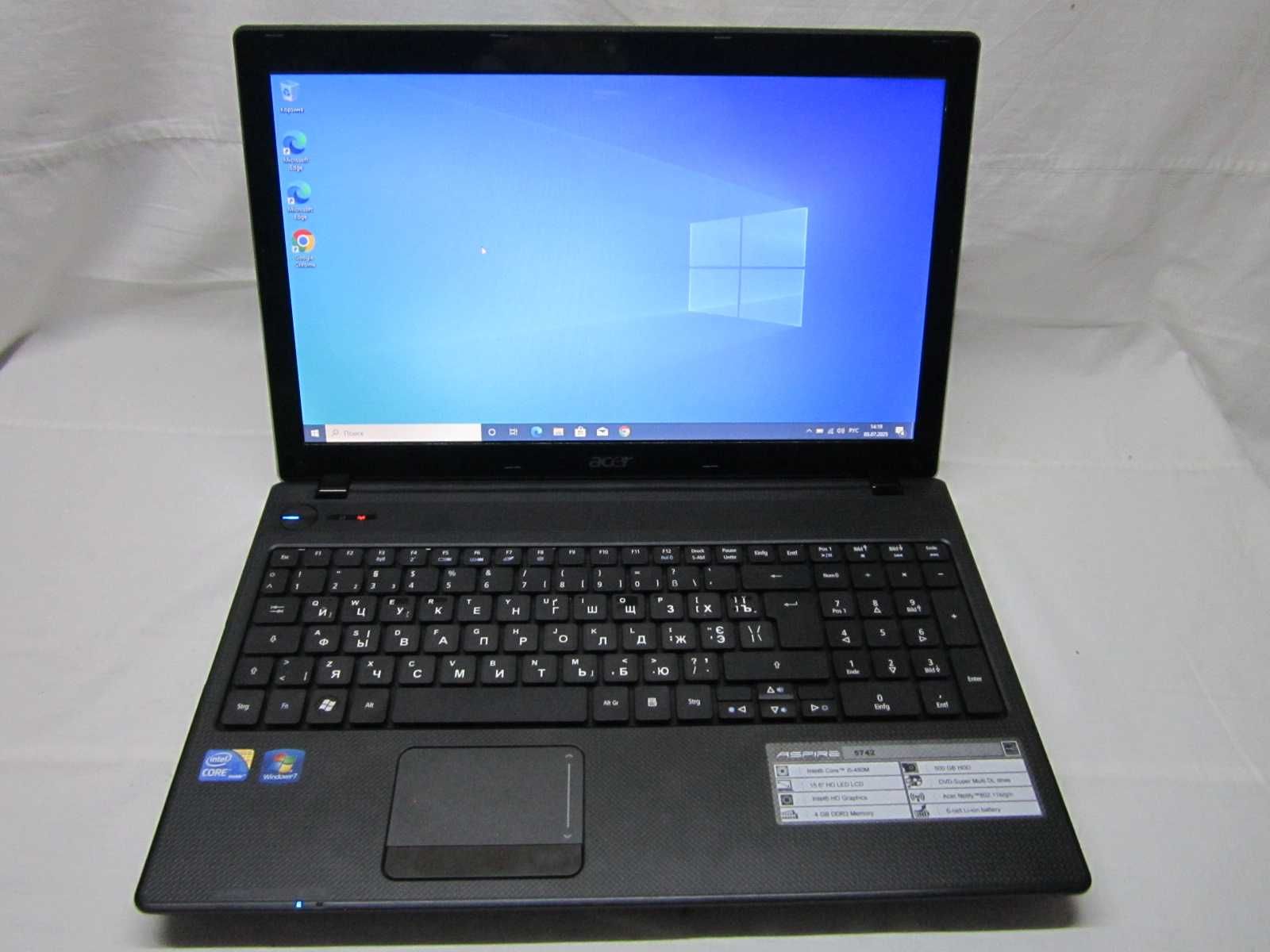 Core i5/6GB/500GB/Win 10/15.6/HDMI/ Acer Aspire 5742 Идеал состояние!