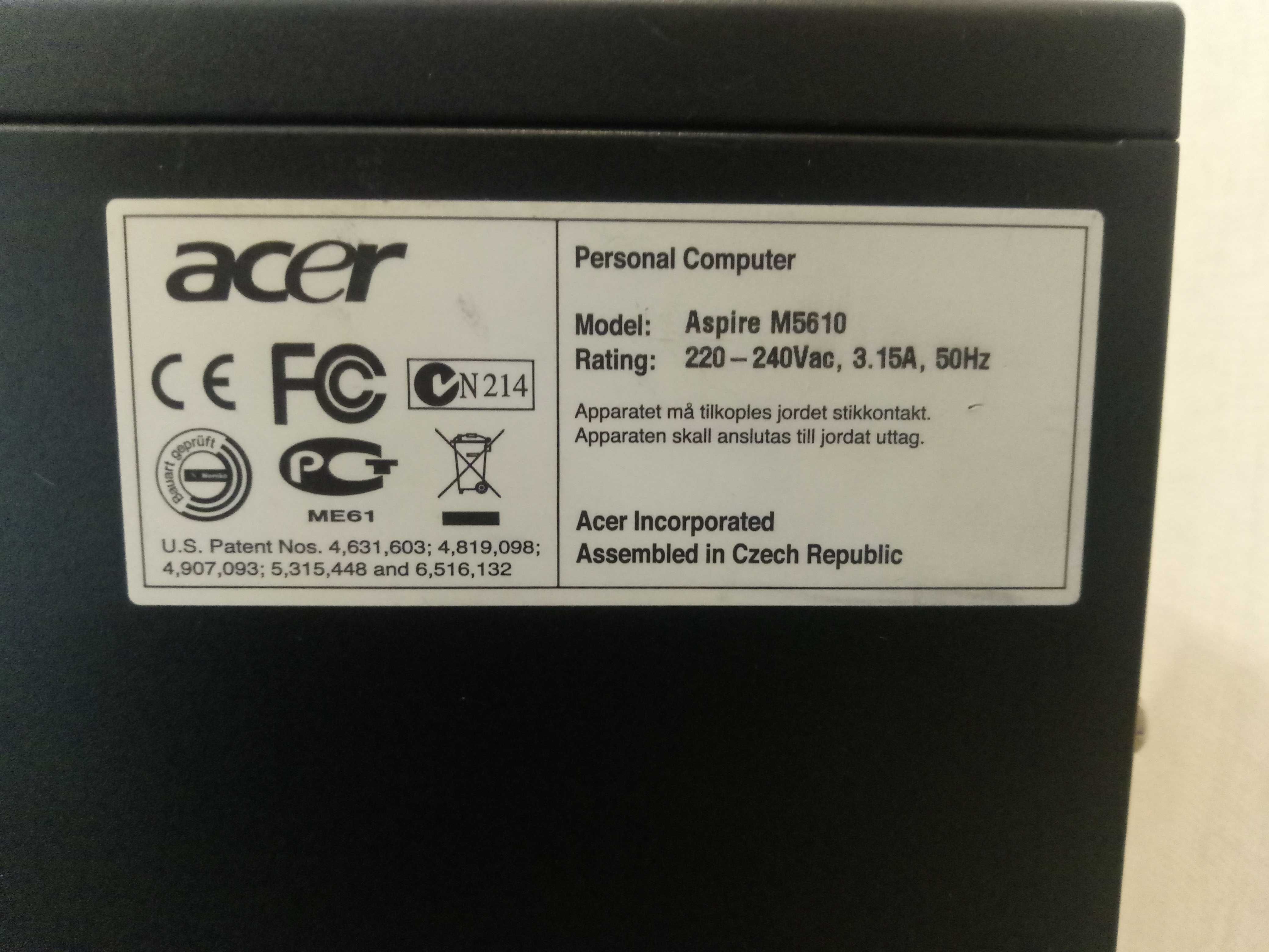 Системний блок Acer Aspire M5610