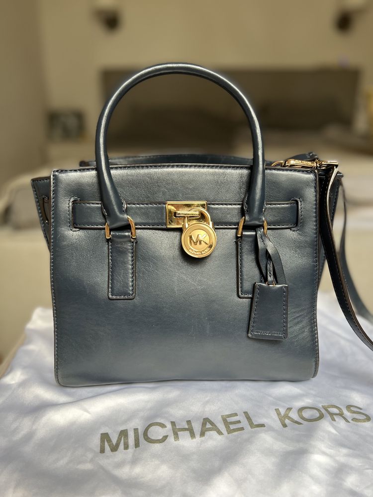 Michael Kors torebka Hamilton Medium granatowa