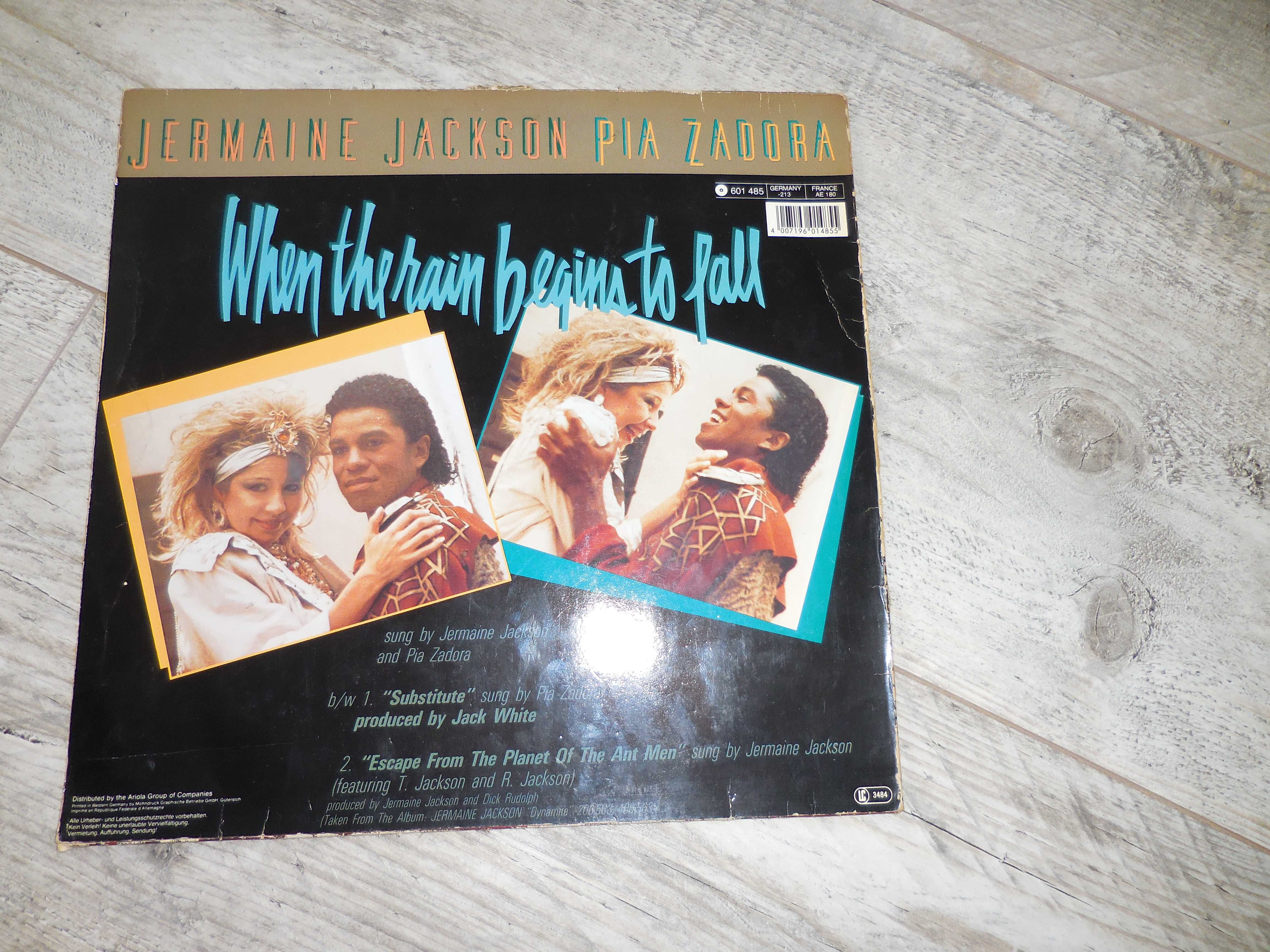 JERMAINE JACKSON & PIA ZADORA 'When the rain begins to fall'. - MAXI -