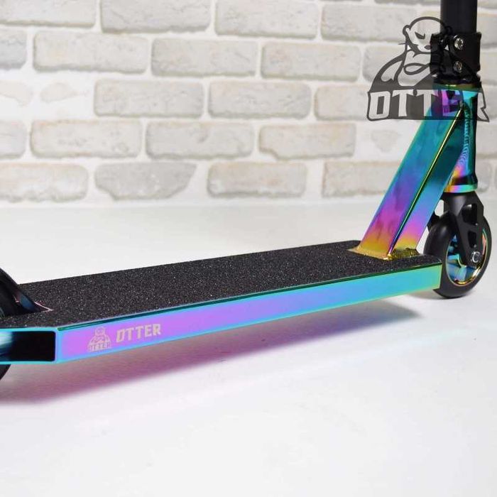 Самокат трюковый OTTER H09 неохром • для трюков • руль алюминий