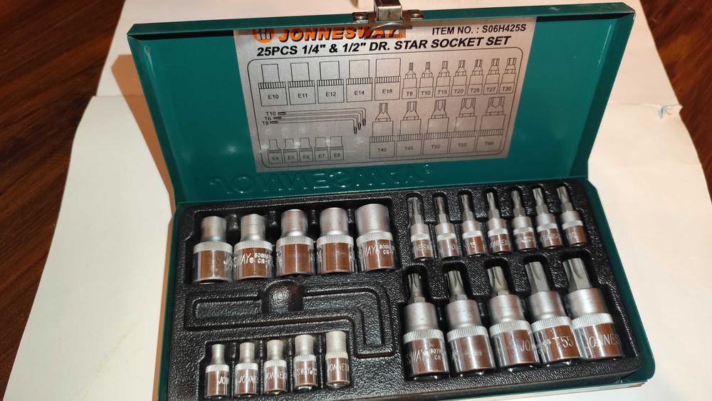 Zestaw nasadek i bitów TORX Jonnesway