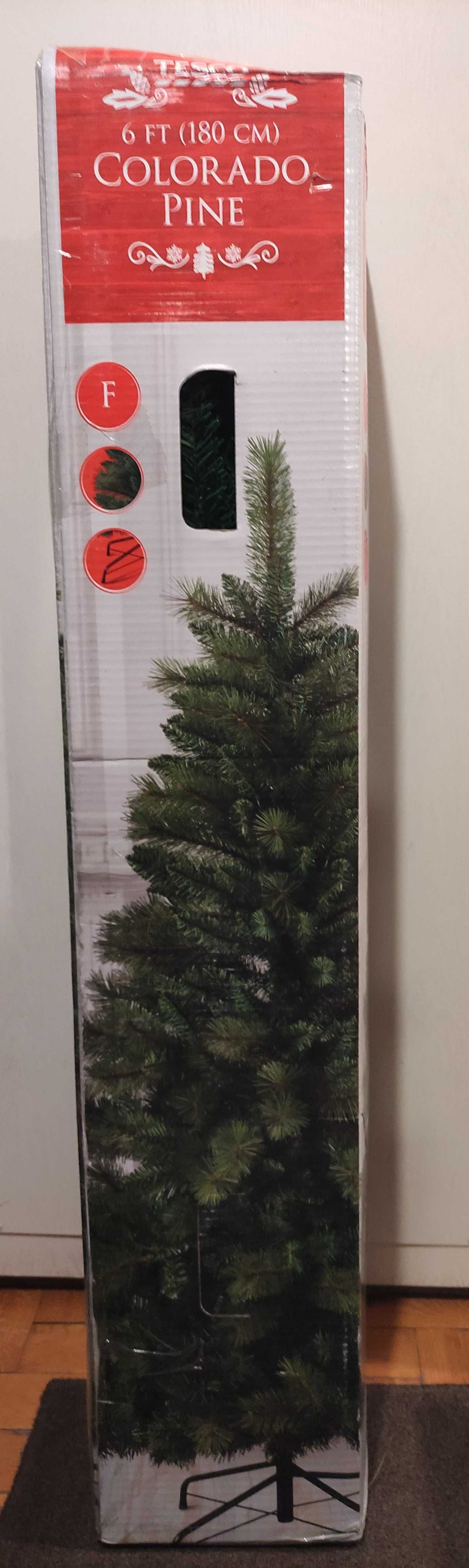 Nowa, sztuczna choinka, Colorado Pine, 180 cm, Tesco