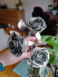 Wieczna róża, rękodzieło, metalowa róża